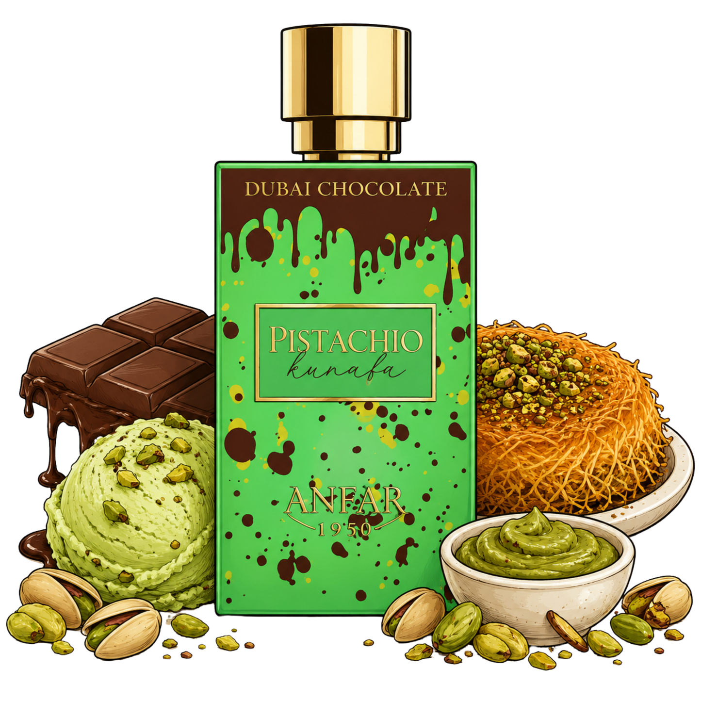 Dubai Chocolate Pistachio Kunafa